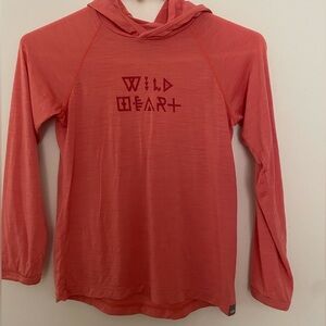 Kids' Cool-Lite™ Sphere Long Sleeve Hood Wild Heart Glyphs